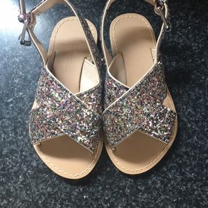 JCREW “Crewcuts” glitter sandal
